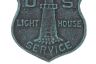 Seaworn Blue Cast Iron US Lighthouse Service Sign 9 - 4