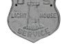 Whitewashed Cast Iron US Lighthouse Service Sign 9 - 4