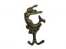 Antique Gold Cast Iron Mermaid Key Hook 6 - 1