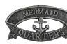 Antique Silver Cast Iron Mermaid Quarters Sign 8 - 3