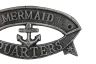 Antique Silver Cast Iron Mermaid Quarters Sign 8 - 4