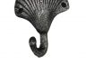 Antique Silver Cast Iron Seashell Hook 4 - 4