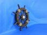 Rustic Wood Finish Decorative Ship Wheel with Seashell 18 - 4
