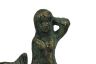 Antique Seaworn Bronze Cast Iron Sitting Mermaid 3 - 3