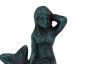 Seaworn Blue Cast Iron Sitting Mermaid 3 - 3