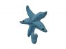Dark Blue Whitewashed Cast Iron Starfish Hook 4 - 2