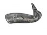 Antique Silver Cast Iron Whale Hook 6 - 4