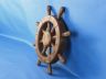 Rustic Wood Finish Decorative Ship Wheel 12 - 7