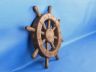 Rustic Wood Finish Decorative Ship Wheel 12 - 6