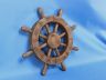 Rustic Wood Finish Decorative Ship Wheel 12 - 5
