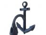 Rustic Dark Blue Cast Iron Wall Hanging Anchor Bell 8 - 3