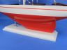 Wooden Red Pacific Sailer with Red Sails Model Sailboat Decoration 25  - 11