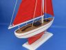 Wooden Red Pacific Sailer with Red Sails Model Sailboat Decoration 25  - 10