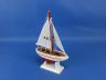 Wooden Red Sailboat Model Christmas Tree Ornament 9 - 7