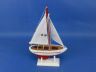Wooden Red Sailboat Model Christmas Tree Ornament 9 - 3