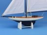 Wooden Americas Cup Contender Dark Blue Model Sailboat Decoration 18 - White Sails - 3