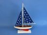 Wooden Patriotic Sailer Model Sailboat Decoration 17 - 1