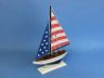 Wooden USA Flag Sailer Model Sailboat Decoration 17 - 1
