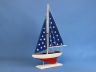 Wooden Patriotic Sailer Model Sailboat Decoration 17 - 2