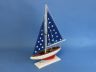 Wooden Patriotic Sailer Model Sailboat Decoration 17 - 3