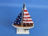 Wooden USA Flag Sailer Model Sailboat Decoration 9 - 5