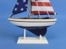 Wooden USA Flag Sailer Model Sailboat Decoration 9 - 4