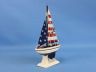 Wooden USA Flag Sailer Model Sailboat Decoration 9 - 1