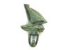 Antique Bronze Cast Iron Sailboat Hook 6 - 3