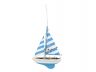 Wooden Anchors Aweigh Model Sailboat Christmas Tree Ornament - 3