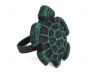 Seaworn Blue Cast Iron Turtle Decorative Napkin Ring 2 - set of 2 - 2