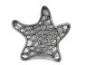 Antique Silver Cast Iron Starfish Trivet 7 - 4