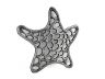 Antique Silver Cast Iron Starfish Trivet 7 - 3