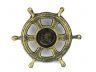 Antique Gold Cast Iron Ship Wheel Decorative Tealight Holder 5.5 - 3