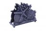 Rustic Dark Blue Cast Iron Seashell Napkin Holder 7 - 2