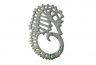 Antique Seaworn Bronze Cast Iron Seahorse Trivet 6 - 1