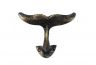 Rustic Gold Cast Iron Decorative Whale Tail Hook 5 - 1