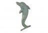 Antique Seaworn Bronze Cast Iron Dolphin Hook 7 - 1