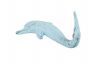 Dark Blue Whitewashed Cast Iron Dolphin Hook 7 - 1