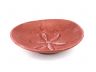 Red Whitewashed Cast Iron Sand Dollar Decorative Plate 6 - 3