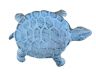 Rustic Dark Blue Whitewashed Cast Iron Standing Turtle Plate 9 - 4