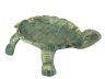Antique Bronze Cast Iron Standing Turtle Plate 9 - 7