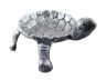 Antique Silver Cast Iron Standing Turtle Plate 9 - 1