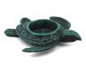 Seaworn Blue Cast Iron Turtle Decorative Tealight Holder 4.5 - 1