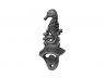 Rustic Silver Cast Iron Wall Mounted Seahorse Bottle Opener 6 - 2