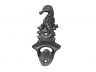 Rustic Silver Cast Iron Wall Mounted Seahorse Bottle Opener 6 - 3
