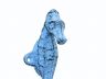 Rustic Dark Blue Whitewashed Cast Iron Decorative Seahorse Hook 5 - 4