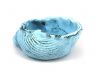 Dark Blue Whitewashed Cast Iron Triton Seashell Decorative Tealight Holder 5 - 1
