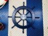 Dark Blue Decorative Ship Wheel with Anchor 18 - 1