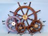 Deluxe Class Wood and Brass Decorative Ship Wheel 36 - 11