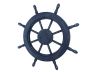 Rustic All Dark Blue Decorative Ship Wheel 24 - 2